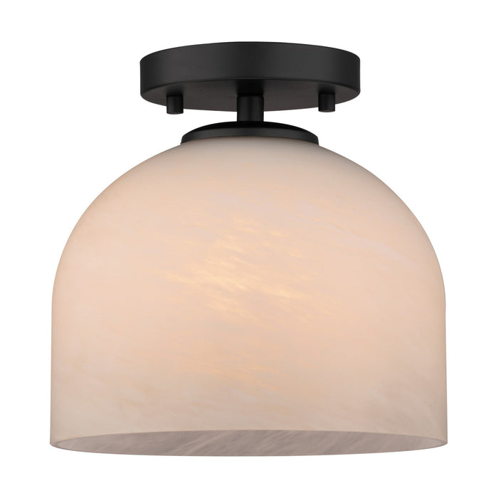 Vaxcel - C0370 - One Light Semi-Flush Mount - Shelby - Matte Black