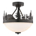 Vaxcel - C0374 - Two Light Semi-Flush Mount - Acadia - Bronze