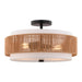 Vaxcel - C0376 - Two Light Semi-Flush Mount - Abbotsford - Matte Black