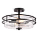 Vaxcel - C0380 - Two Light Semi-Flush Mount - Grace - Matte Black
