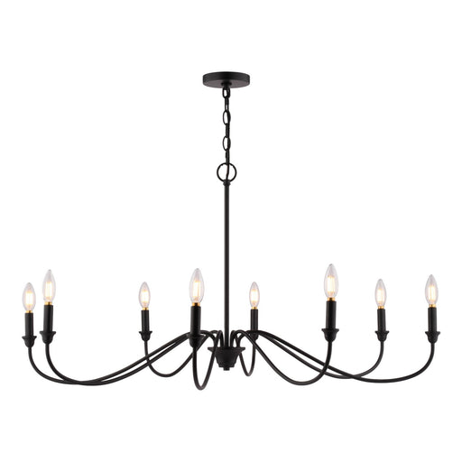 Annabelle Eight Light Chandelier Matte Black