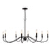 Vaxcel - H0321 - Eight Light Chandelier - Annabelle - Matte Black