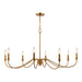 Vaxcel - H0323 - Eight Light Chandelier - Annabelle - Muted Brass