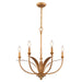 Vaxcel - H0324 - Five Light Chandelier - Fern Ridge - Heritage Gold