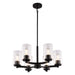 Vaxcel - H0326 - Six Light Chandelier - Maple Valley - Matte Black