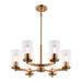 Vaxcel - H0327 - Six Light Chandelier - Maple Valley - Champagne Gold