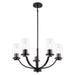 Vaxcel - H0333 - Five Light Chandelier - Elmwood Park - Matte Black