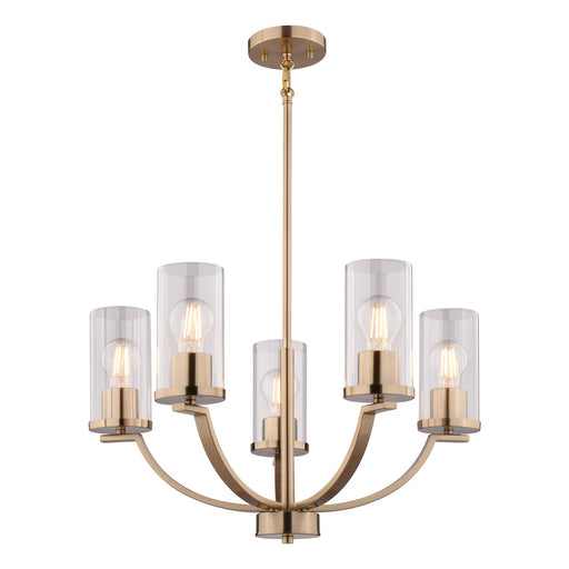 Vaxcel - H0334 - Five Light Chandelier - Elmwood Park - Champagne Gold