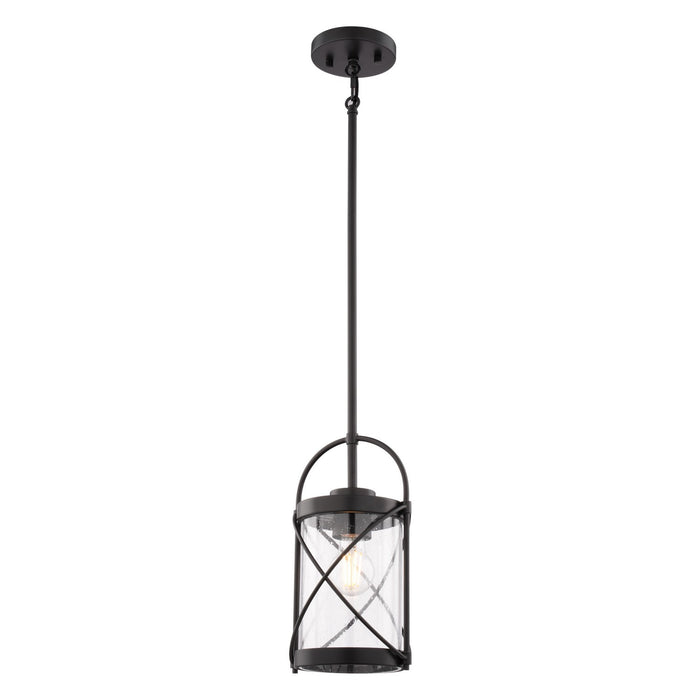 Vaxcel - P0460 - One Light Mini Pendant - Harrison - Matte Black