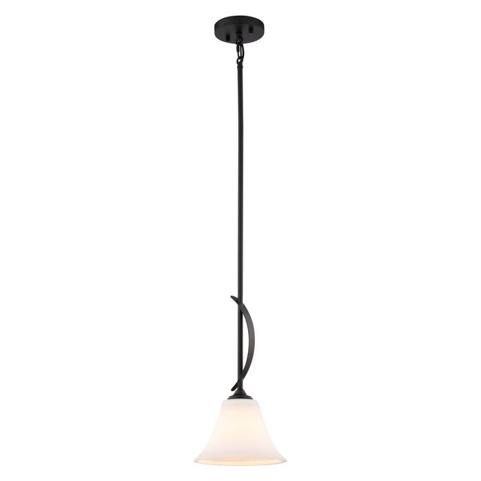 Vaxcel - P0461 - One Light Mini Pendant - Willowbrook - Matte Black