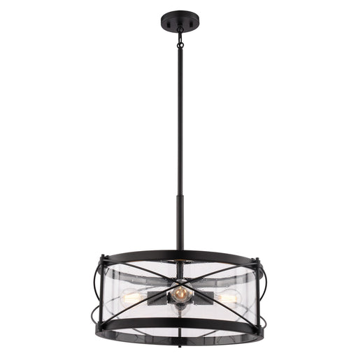 Vaxcel - P0468 - Four Light Pendant - Harrison - Matte Black