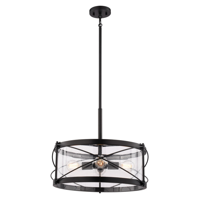 Vaxcel - P0468 - Four Light Pendant - Harrison - Matte Black