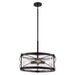 Vaxcel - P0468 - Four Light Pendant - Harrison - Matte Black