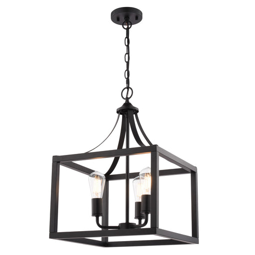 Vaxcel - P0469 - Three Light Pendant - Pratt - Matte Black