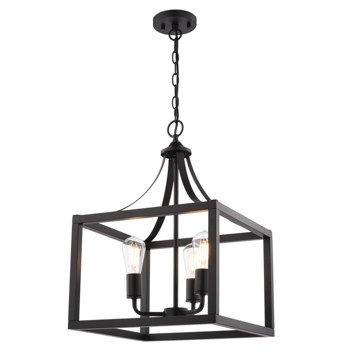 Vaxcel - P0469 - Three Light Pendant - Pratt - Matte Black
