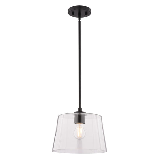 Vaxcel - P0472 - One Light Pendant - Evanston - Matte Black