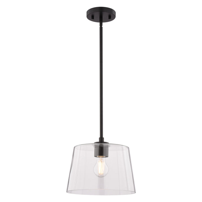 Vaxcel - P0472 - One Light Pendant - Evanston - Matte Black