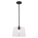 Vaxcel - P0472 - One Light Pendant - Evanston - Matte Black