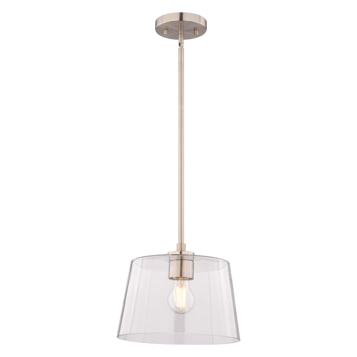 Vaxcel - P0473 - One Light Pendant - Evanston - Satin Nickel