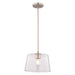 Vaxcel - P0473 - One Light Pendant - Evanston - Satin Nickel