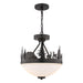 Vaxcel - P0474 - Two Light Pendant - Acadia - Bronze