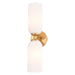 Vaxcel - W0566 - Two Light Wall Sconce - Shelby - Natural Brass