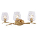 Vaxcel - W0567 - Three Light Vanity - Wilmette - Champagne Gold