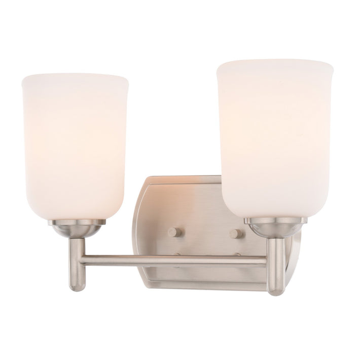Vaxcel - W0576 - Two Light Vanity - Laurelhurst - Satin Nickel