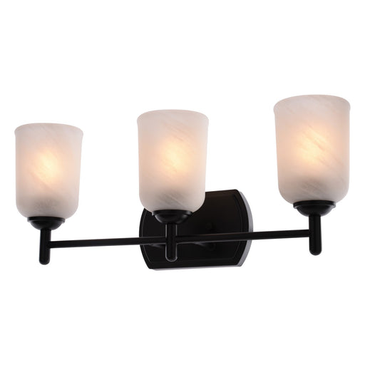 Vaxcel - W0577 - Three Light Vanity - Laurelhurst - Matte Black