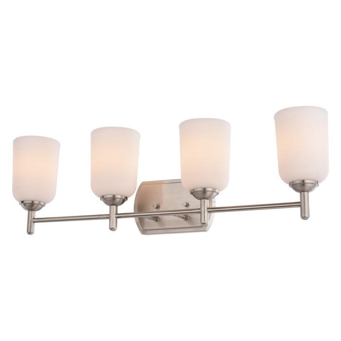 Vaxcel - W0580 - Four Light Vanity - Laurelhurst - Satin Nickel