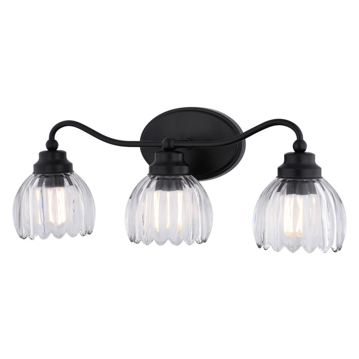 Vaxcel - W0582 - Three Light Vanity - Shirley - Matte Black