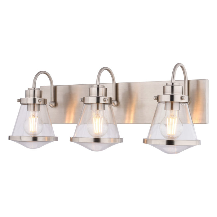 Vaxcel - W0584 - Three Light Vanity - Covington - Satin Nickel