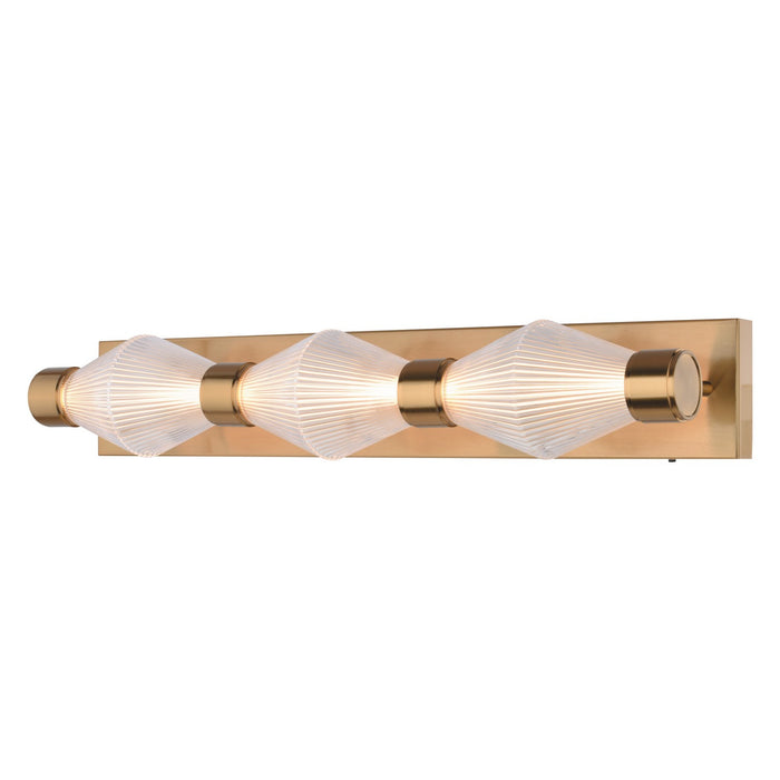 Vaxcel - W0588 - LED Vanity - Fairmont - Muted Brass