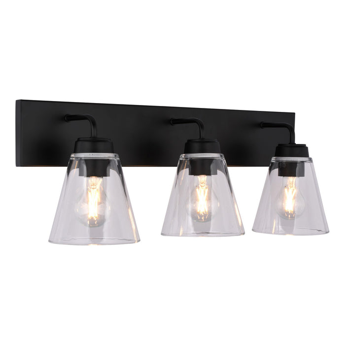 Vaxcel - W0589 - Three Light Vanity - Lowell - Matte Black