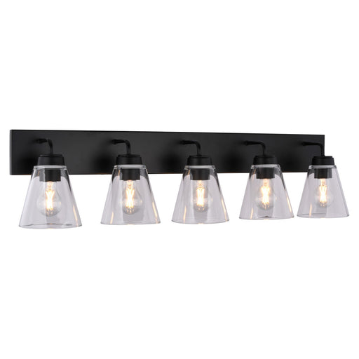 Vaxcel - W0591 - Five Light Vanity - Lowell - Matte Black