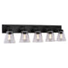 Vaxcel - W0591 - Five Light Vanity - Lowell - Matte Black