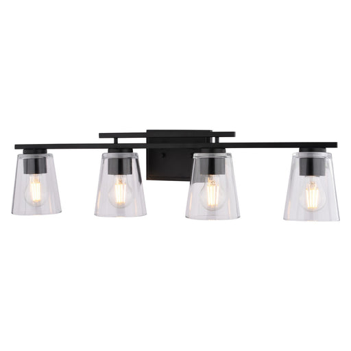 Vaxcel - W0593 - Four Light Vanity - Sedona - Matte Black