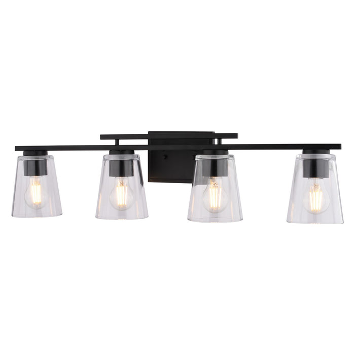 Vaxcel - W0593 - Four Light Vanity - Sedona - Matte Black