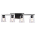 Vaxcel - W0593 - Four Light Vanity - Sedona - Matte Black