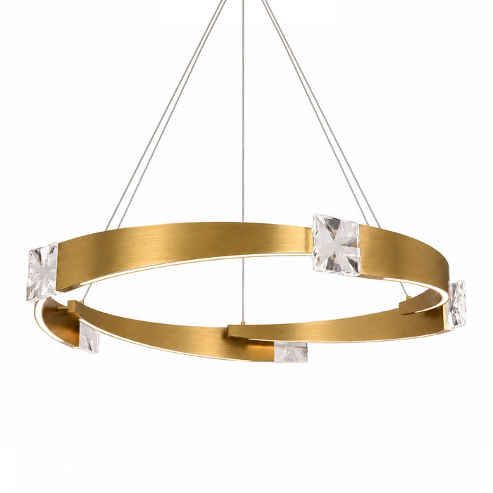 Zeev Lighting - CD11625-LED-5-48-AGB - LED Chandelier - Arcus - Aged Brass