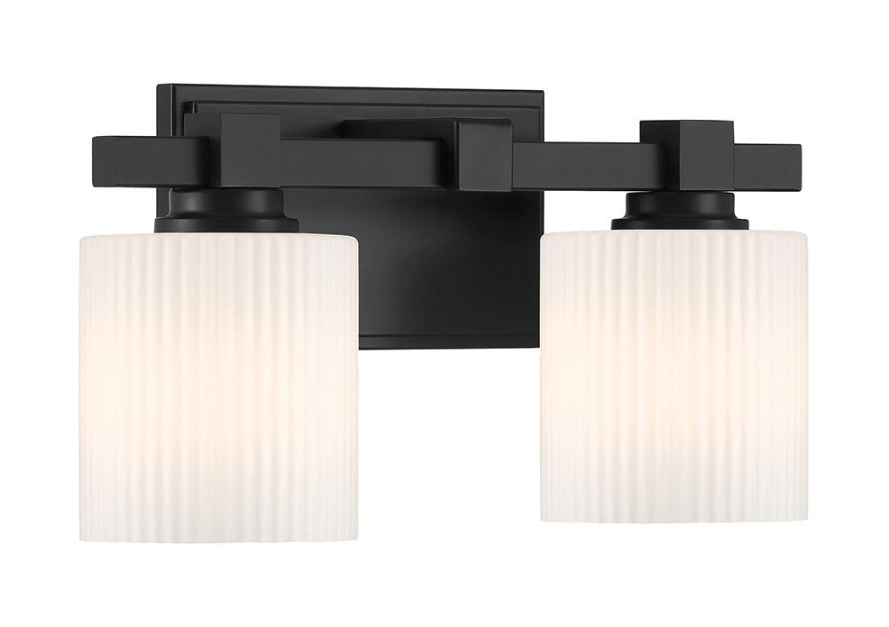 Millennium - 23102-MB - Two Light Vanity - Abelson - Matte Black