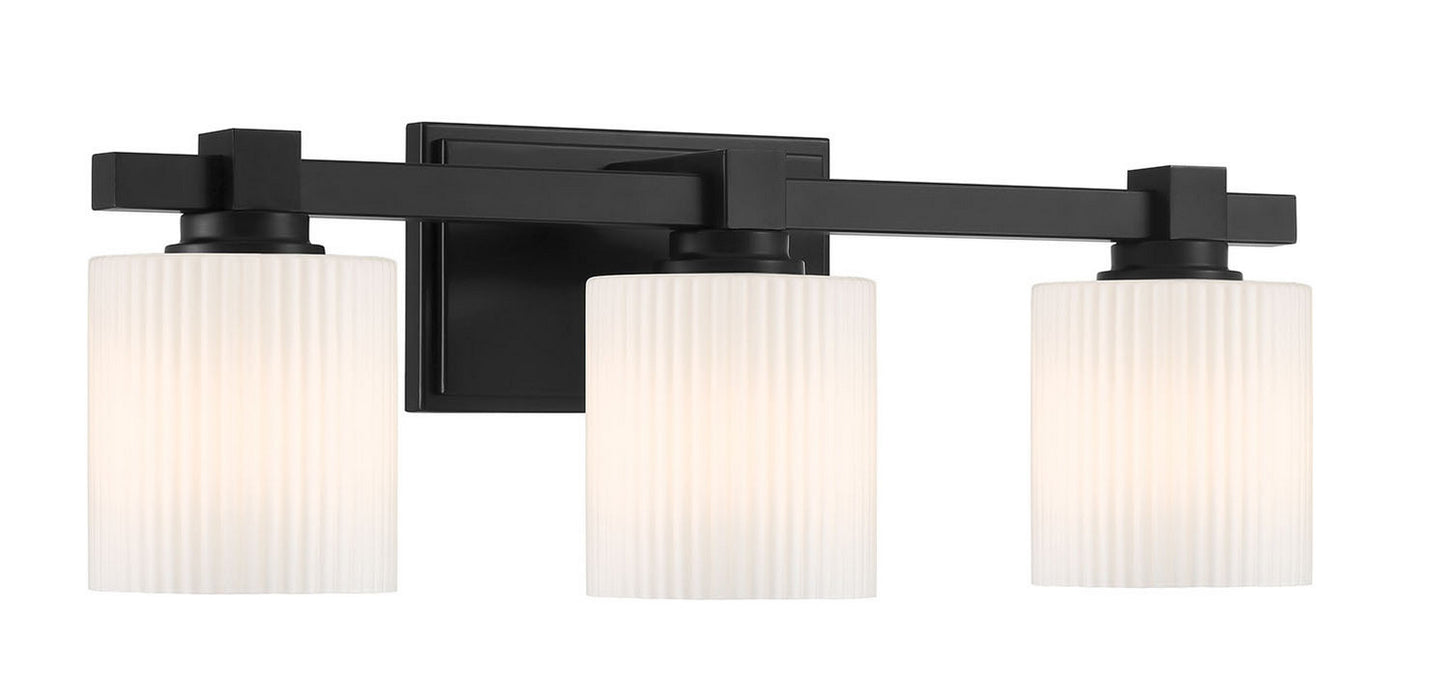 Millennium - 23103-MB - Three Light Vanity - Abelson - Matte Black