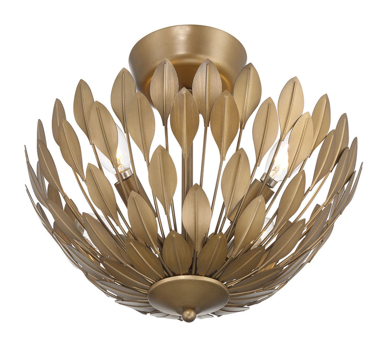 Millennium - 28304-PAB - Four Light Semi-Flush Mount - Merylmint - Painted Aged Brass