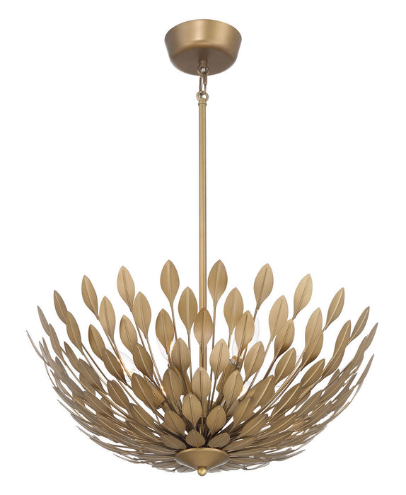 Millennium - 28306-PAB - Six Light Pendant - Merylmint - Painted Aged Brass