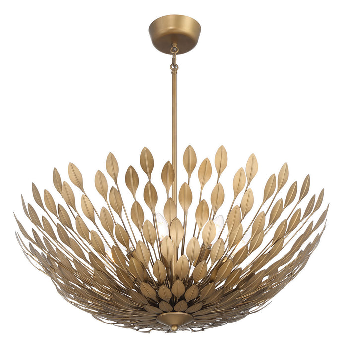 Millennium - 28308-PAB - Eight Light Pendant - Merylmint - Painted Aged Brass