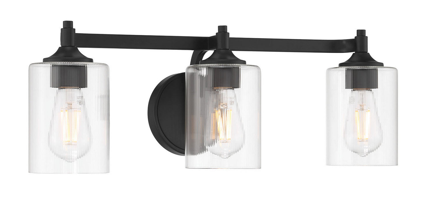 Millennium - 28703-MB - Three Light Vanity - Ryehouse - Matte Black