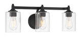 Millennium - 28703-MB - Three Light Vanity - Ryehouse - Matte Black