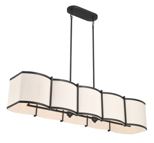 Marlbeck Five Light Linear Chandelier Matte Black