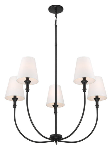 Mairbourne Five Light Chandelier Matte Black