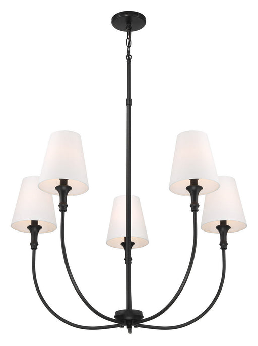 Millennium - 28905-MB - Five Light Chandelier - Mairbourne - Matte Black